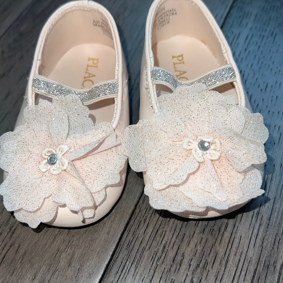 The Children's Place Other - Infant girl kids place floral glitter dress shoes